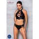 Комплект з еко-шкіри Nancy Bikini black L/XL - Passion, бра та трусики з імітацією шнурівки SO5367 3