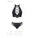 Комплект з еко-шкіри Nancy Bikini black L/XL - Passion, бра та трусики з імітацією шнурівки SO5367 7