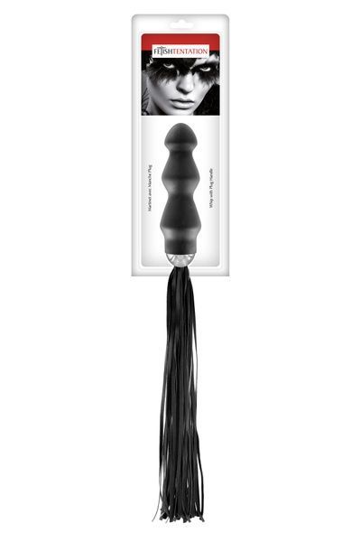 Флогер з ручкою - анальним плагом Fetish Tentation Whip with Plug Handle SO4045