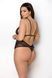Боди Passion AMBERLY BODY 4XL/5XL black, ассиметричный крой, кружевной лиф, золотая нить SO7049 фото 2