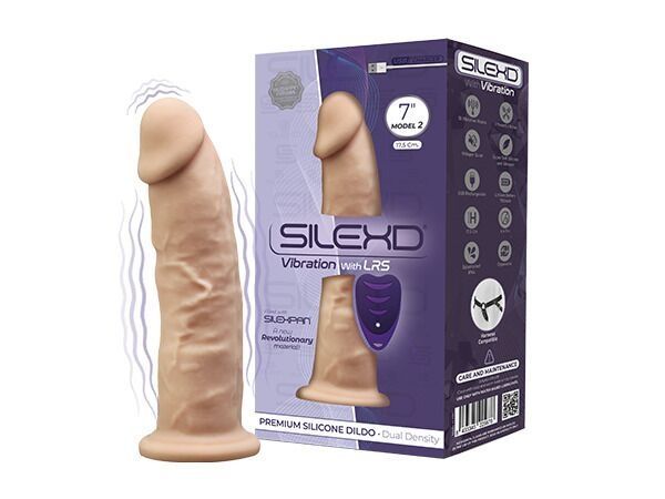 Фалоімітатор з вібрацією SilexD Henry Vibro Flesh (MODEL 2 size 7in) + LRS SO8212