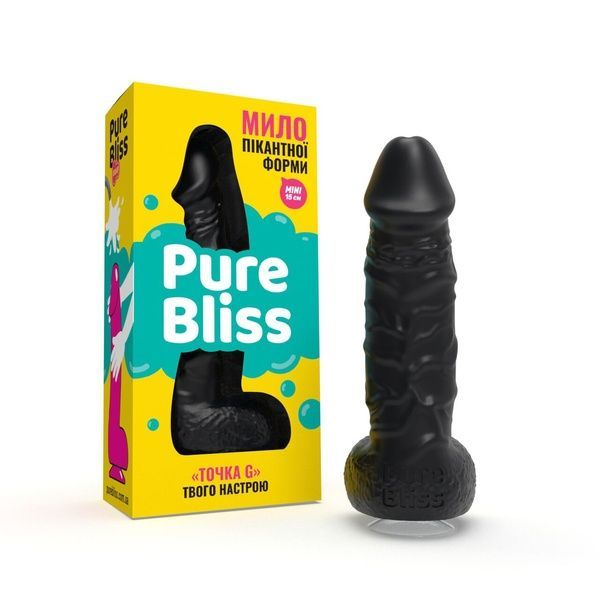 Крафтове мило-член із присоскою Pure Bliss MINI Black, натуральне SO6352