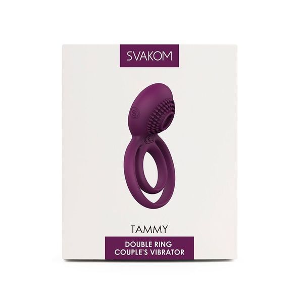 Подвійне ерекційне кільце з вібрацією Svakom Tammy Violet SO4853