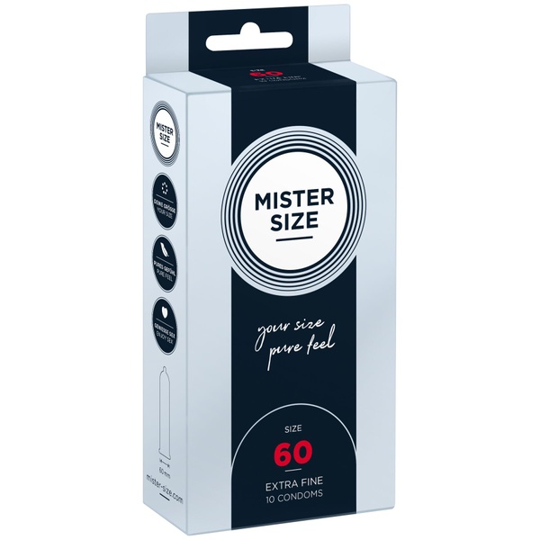 Презервативи Mister Size - pure feel - 60 (10 condoms), товщина 0,05 мм SO8046