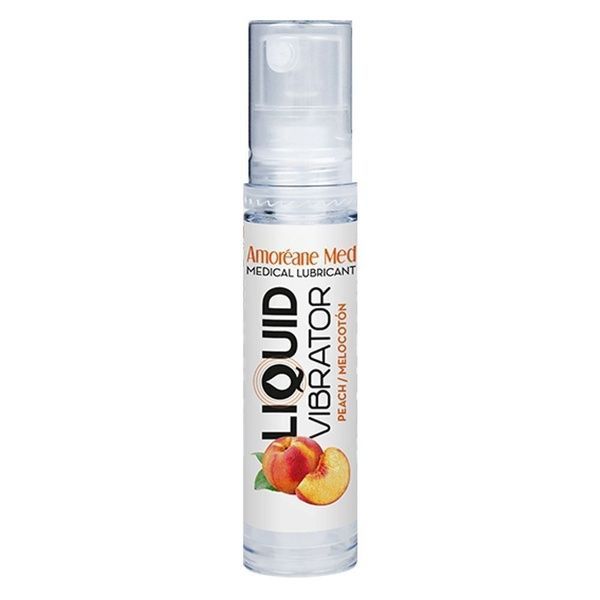 Лубрикант з ефектом вібрації Amoreane Med Liquid Vibrator Peach (10 мл) SO4817