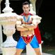 Чоловічий еротичний костюм супермена "Готовий на все Стів" S/M: плащ, портупея, шорти, манжети SO2292 4