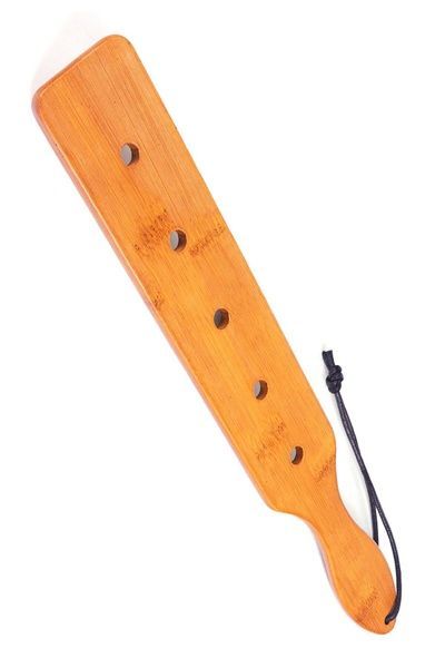 Падл Fetish Tentation &mdash; Paddle 5 Holes Bamboo, упакований у ПЕ пакет SO7008