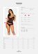 Напівпрозорий набір з прикрасами Obsessive Ivannes top & thong L/XL, чорний, топ та танга SO7284 7