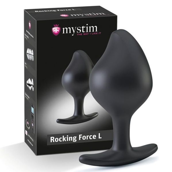 Силіконова анальна пробка Mystim Rocking Force L для електростимулятора, діаметр 4,7 см SO3806