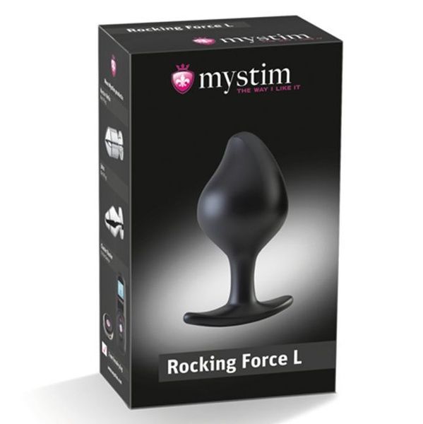 Силіконова анальна пробка Mystim Rocking Force L для електростимулятора, діаметр 4,7 см SO3806