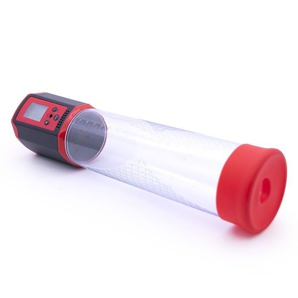 Автоматична вакуумна помпа Men Powerup Passion Pump Red, LED-табло, перезаряджувана, 8 режимів SO6226