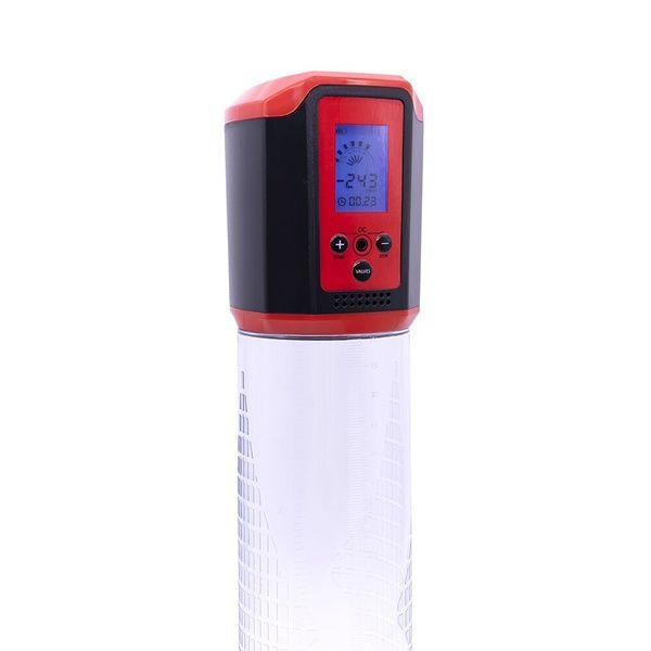 Автоматична вакуумна помпа Men Powerup Passion Pump Red, LED-табло, перезаряджувана, 8 режимів SO6226
