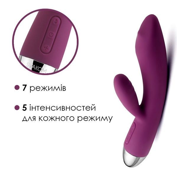 Вібратор-кролик із перлинною стимуляцією точки G Svakom Trysta Violet SO4839