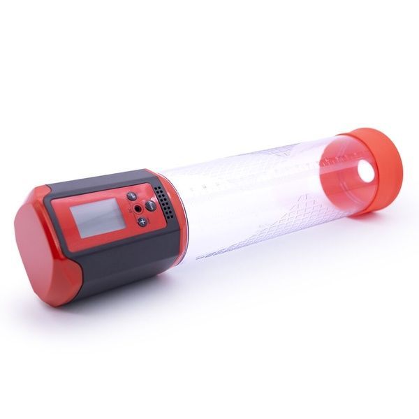 Автоматична вакуумна помпа Men Powerup Passion Pump Red, LED-табло, перезаряджувана, 8 режимів SO6226