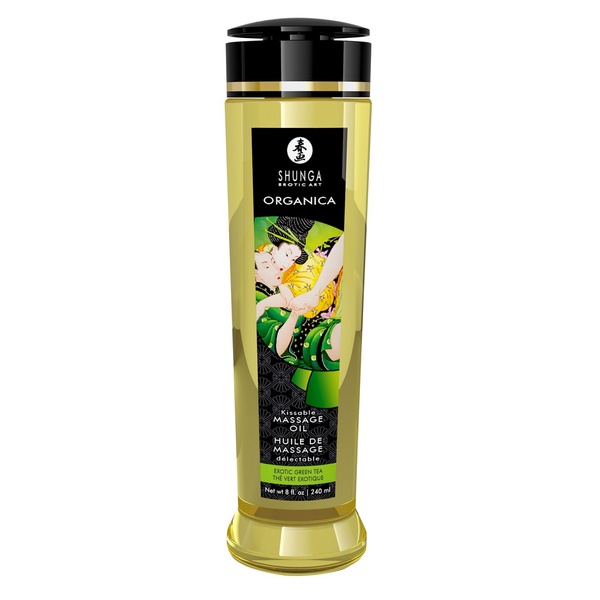 Органічна масажна олія Shunga ORGANICA – Exotic green tea (240 мл) з вітаміном Е SO3936