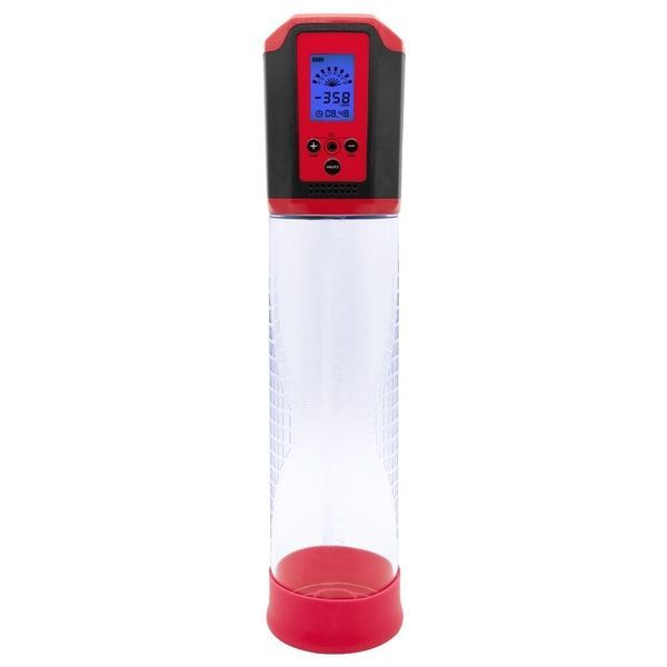 Автоматична вакуумна помпа Men Powerup Passion Pump Red, LED-табло, перезаряджувана, 8 режимів SO6226