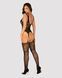 Бодістокінг Obsessive Bodystocking F237 S/M/L, рослинне плетіння, імітація панчіх SO7233 4