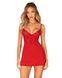 Пеньюар Obsessive Ingridia chemise & thong XL/2XL, червоний, сорочка, стрінги SO9038 1