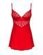 Пеньюар Obsessive Ingridia chemise & thong XL/2XL, червоний, сорочка, стрінги SO9038 3