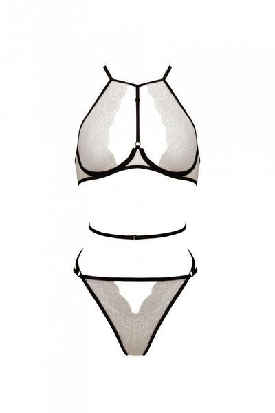 Комплект белья Passion CHIKA SET, S/M, cream, топ, трусики SO9698 фото