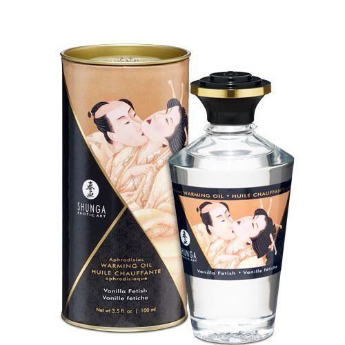 Розігрівальна олія Shunga Aphrodisiac Warming Oil &ndash; Vanilla Fetish (100 мл) без цукру, смачна SO2496