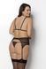 Корсет із пажами Passion Amberly Corset 4XL/5XL black, асиметричний крій, мережива, стрінги SO7051 2