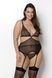 Корсет із пажами Passion Amberly Corset 4XL/5XL black, асиметричний крій, мережива, стрінги SO7051 1