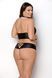Комплект з екошкіри Passion Nancy Bikini 4XL/5XL black, бра та трусики з імітацією шнурівки SO7102 2