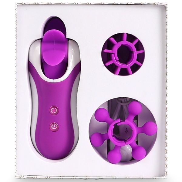 Стимулятор з імітацією оральних ласк FeelzToys - Clitella Oral Clitoral Stimulator Purple SO5066