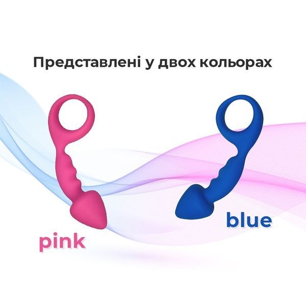 Анальна пробка Adrien Lastic Budy Blue із стимулюючою ніжкою, макс. діаметр 2,5 см AD20095