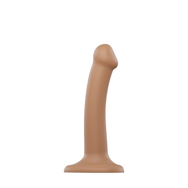 Насадка для страпона Strap-On-Me Dual Density Dildo Caramel S, діаметр 2,7 см, двошарова, гнучка SO9864