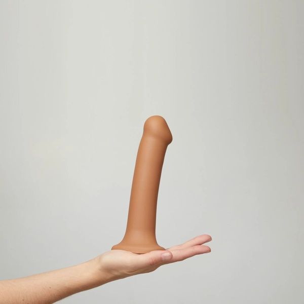 Насадка для страпона Strap-On-Me Dual Density Dildo Caramel S, діаметр 2,7 см, двошарова, гнучка SO9864