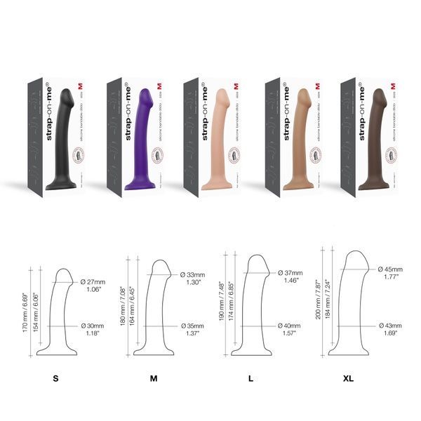 Насадка для страпона Strap-On-Me Dual Density Dildo Caramel S, діаметр 2,7 см, двошарова, гнучка SO9864
