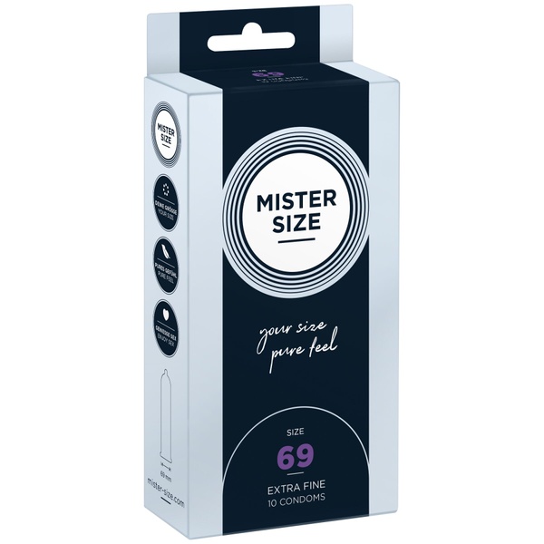Презервативи Mister Size - pure feel - 69 (10 condoms), товщина 0,05 мм SO8048