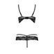 Комплект белья SARIA SET OpenBra black L/XL - Passion Exclusive: стрэпы: откртый лиф, стринги PS25001 6